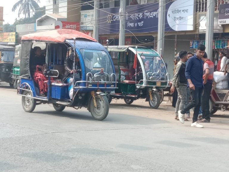 ঘাটাইলে দিন দিন বেড়েই চলেছে অটোরিকশার সংখ্যা