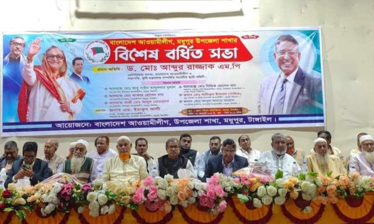 মধুপুরে আওয়ামীলীগের বিশেষ বর্ধিত সভা