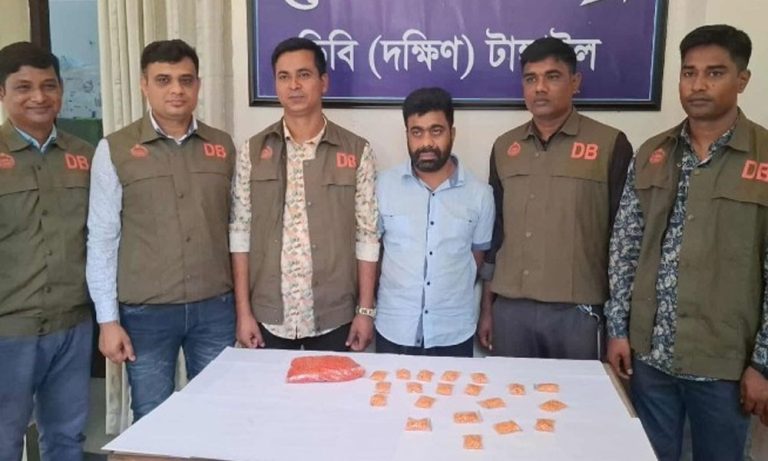 সখীপুরে ১০ হাজার পিস ইয়াবাসহ এক মাদক ব্যবসায়ী গ্রেপ্তার