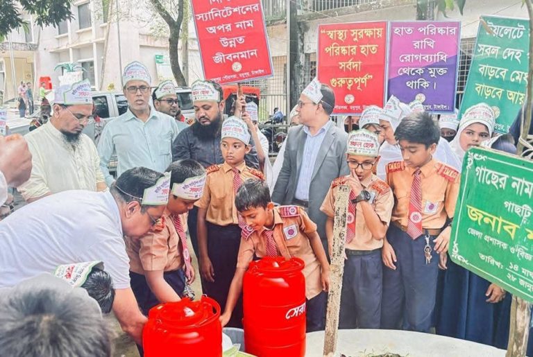 মধুপুরে জাতীয়  বিশ্ব হাত ধোয়া দিবস উদযাপন