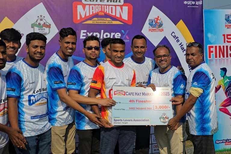 ধনবাড়ীতে ১৫ কিলোমিটার হাফ ম্যারাথন প্রতিযোগিতা অনুষ্ঠিত