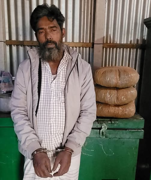 ঘাটাইলে ৬ কেজি গাঁজাসহ মাদক কারবারী লাল মিয়া আটক